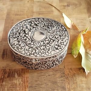 Silver plated jewelry box
